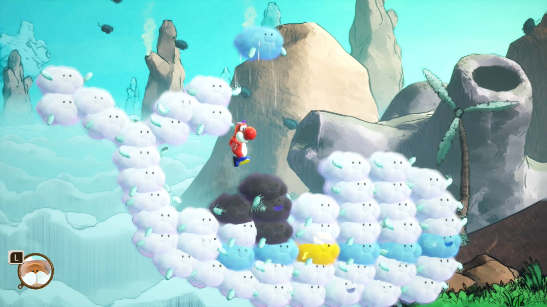 Yoshi entering book